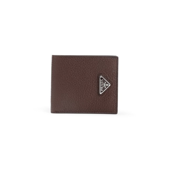 Prada Black Grained Calf Leather Billford Wallet - NWT - Picture 1 of 3